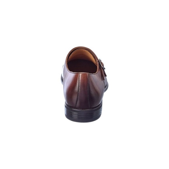 WARFIELD & GRAND Men's Brown Cap Double Monk Strap Leather Loafers - Picture 3 of 8